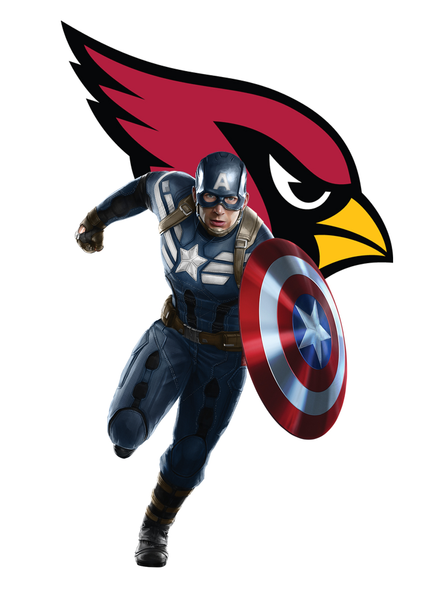 Arizona Cardinals Captain America Logo vinyl decal